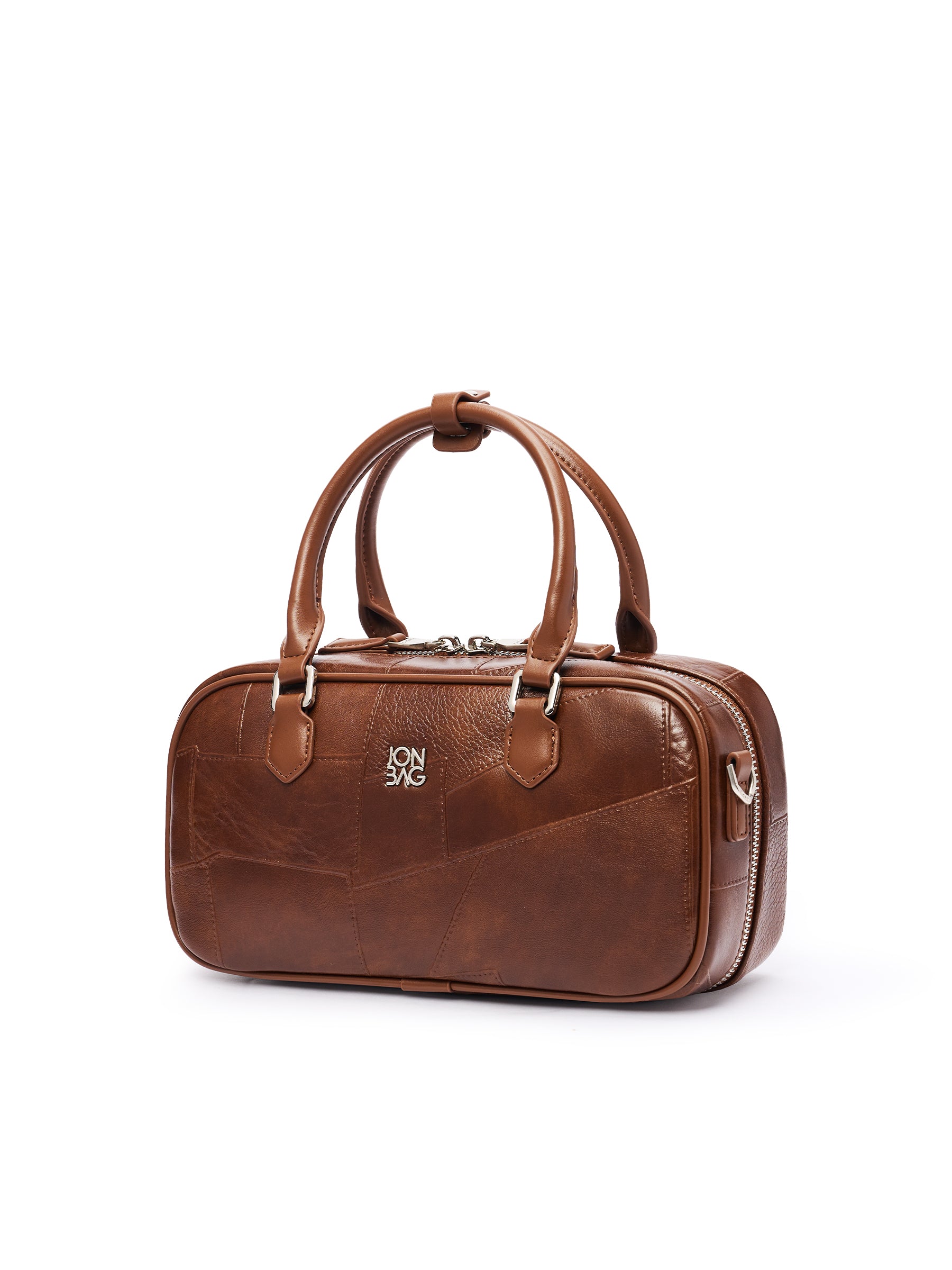 Small Vintage Patchwork Boston Bag