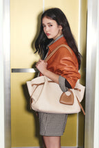 Color-Block Strap Tote