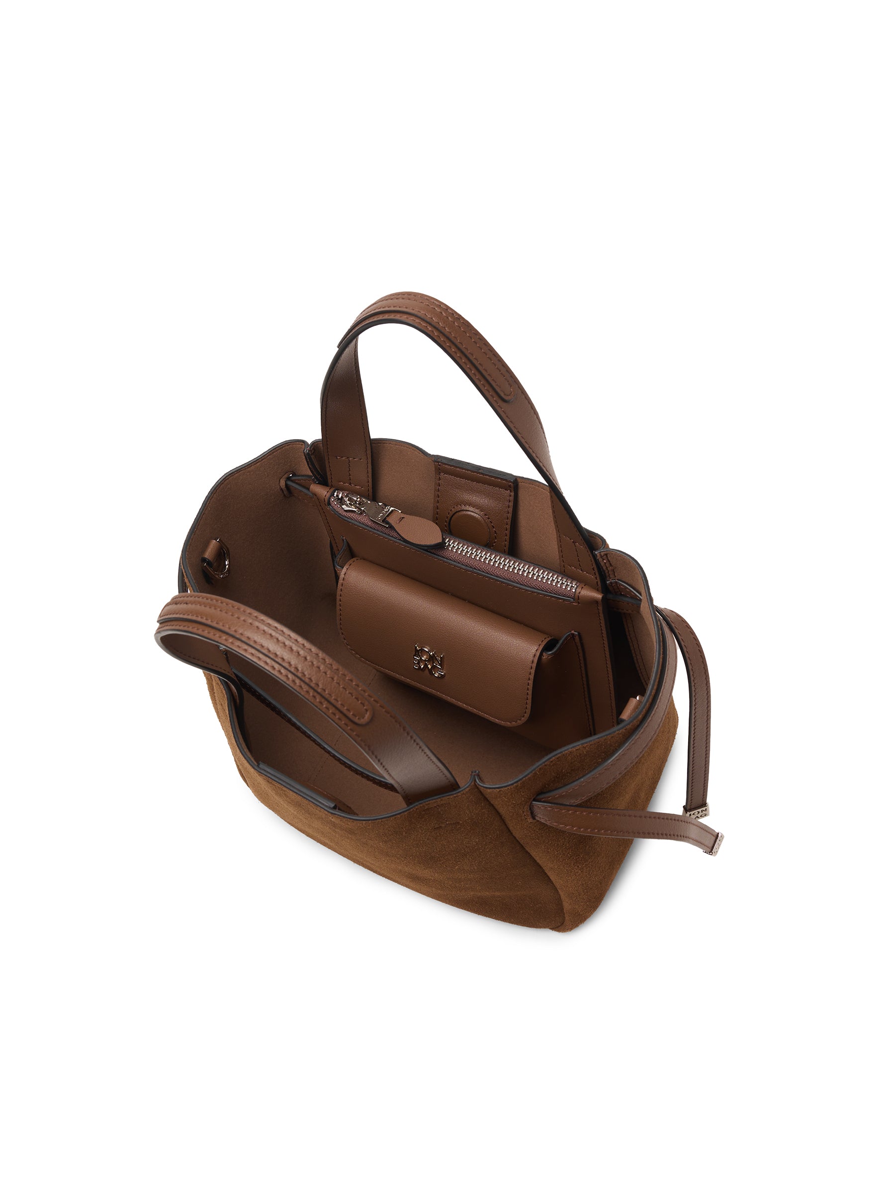 Genuine Leather Market Basket Bag