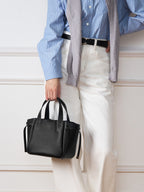 Genuine Leather Market Basket Bag
