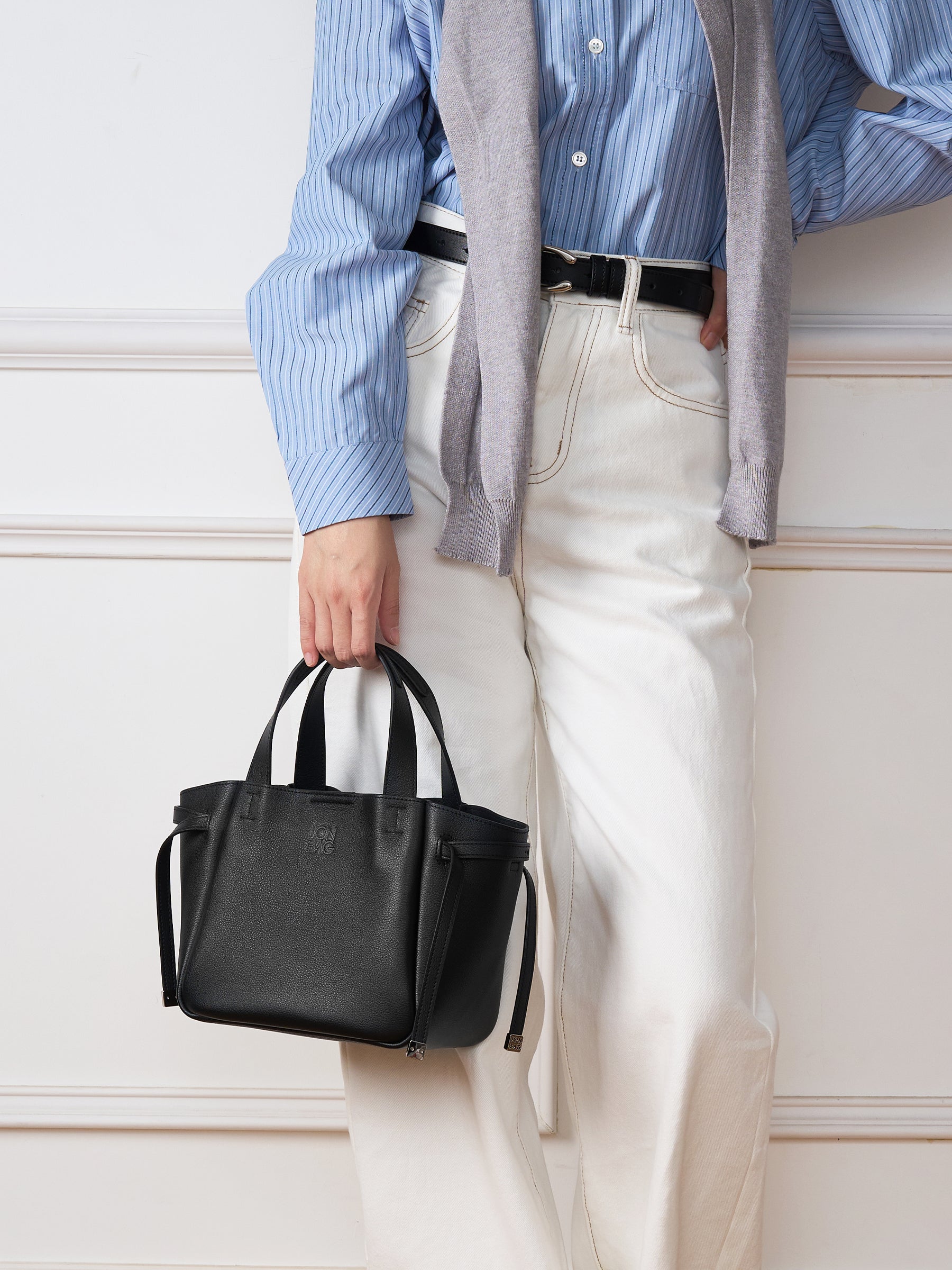 Genuine Leather Market Basket Bag