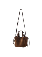 Genuine Leather Market Basket Bag