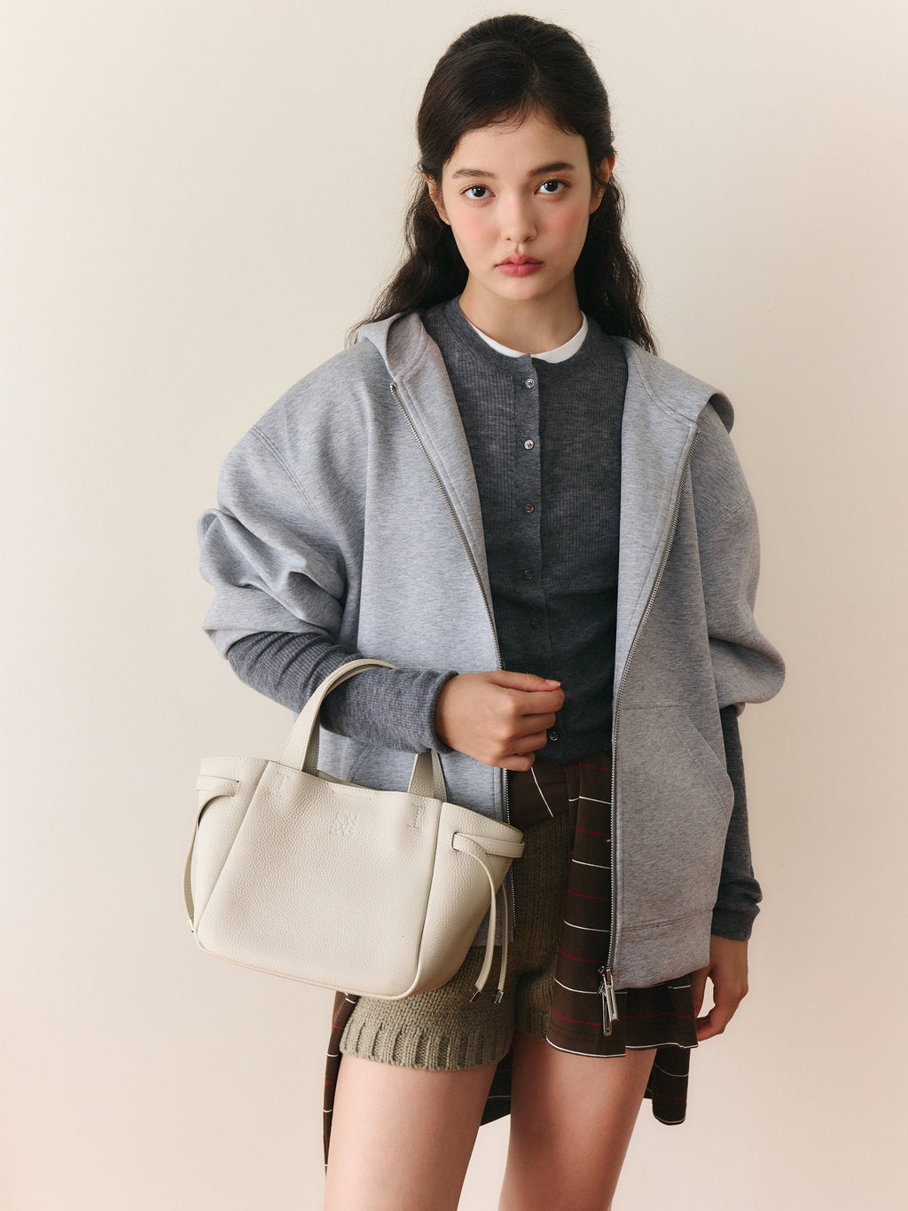 Genuine Leather Market Basket Bag