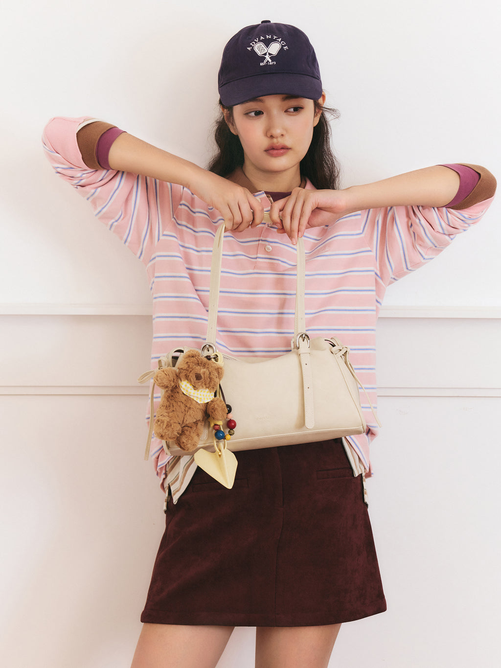 Bow Accent Pillow Boston Bag