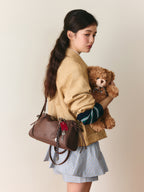 Bow Accent Pillow Boston Bag