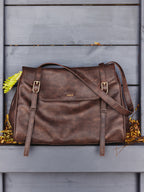Burnished Briefcase-brown