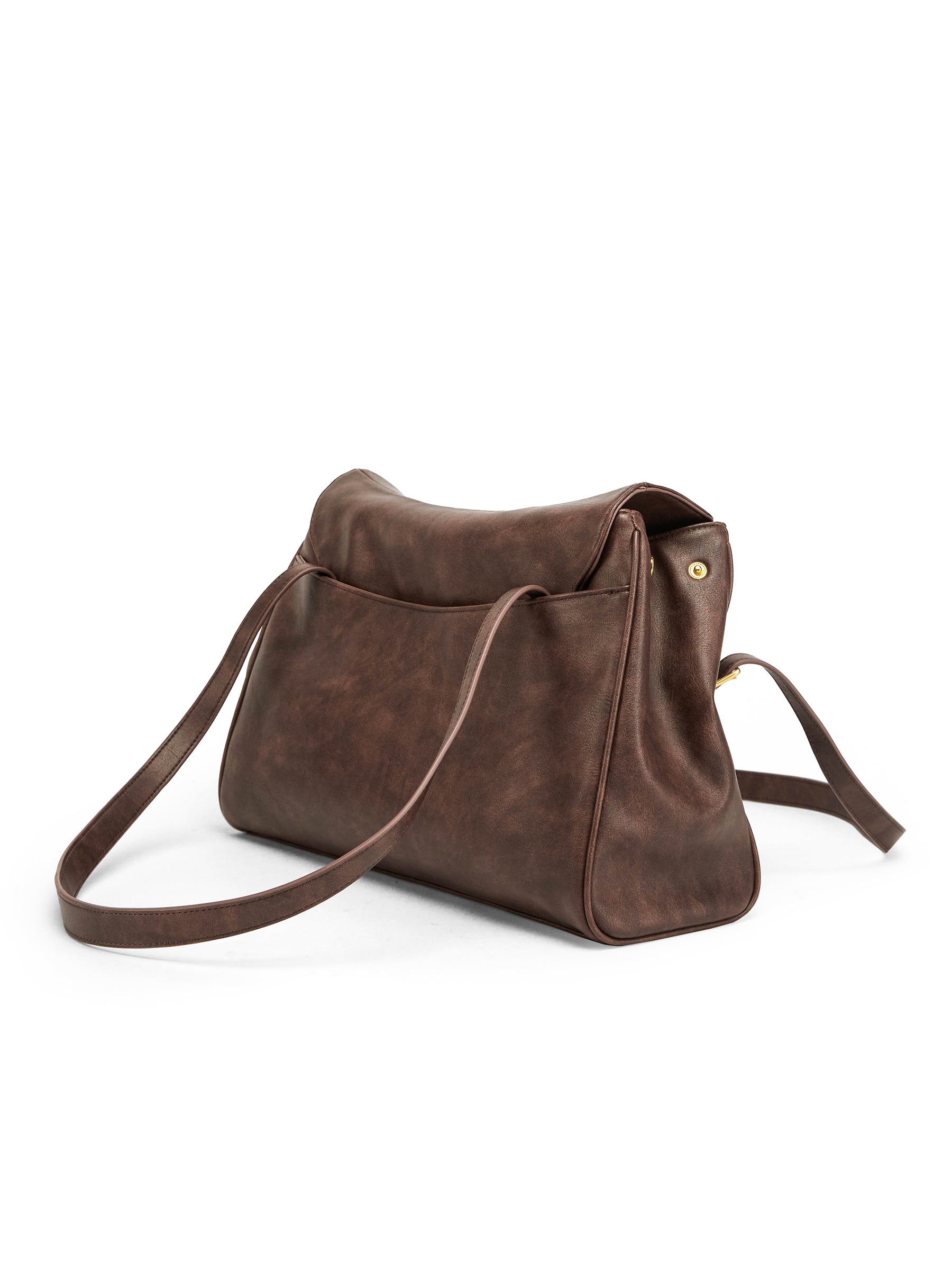 Burnished Briefcase-brown