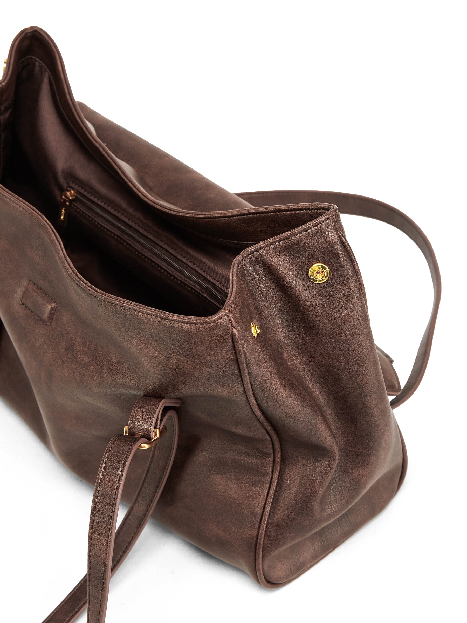 Burnished Briefcase-brown