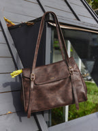 Burnished Briefcase-brown