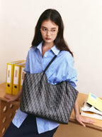 Geometric Monogram Tote Bag