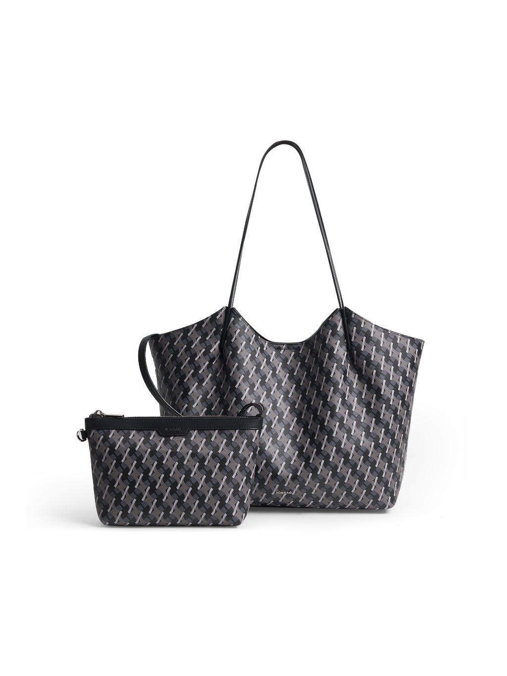 Geometric Monogram Tote Bag
