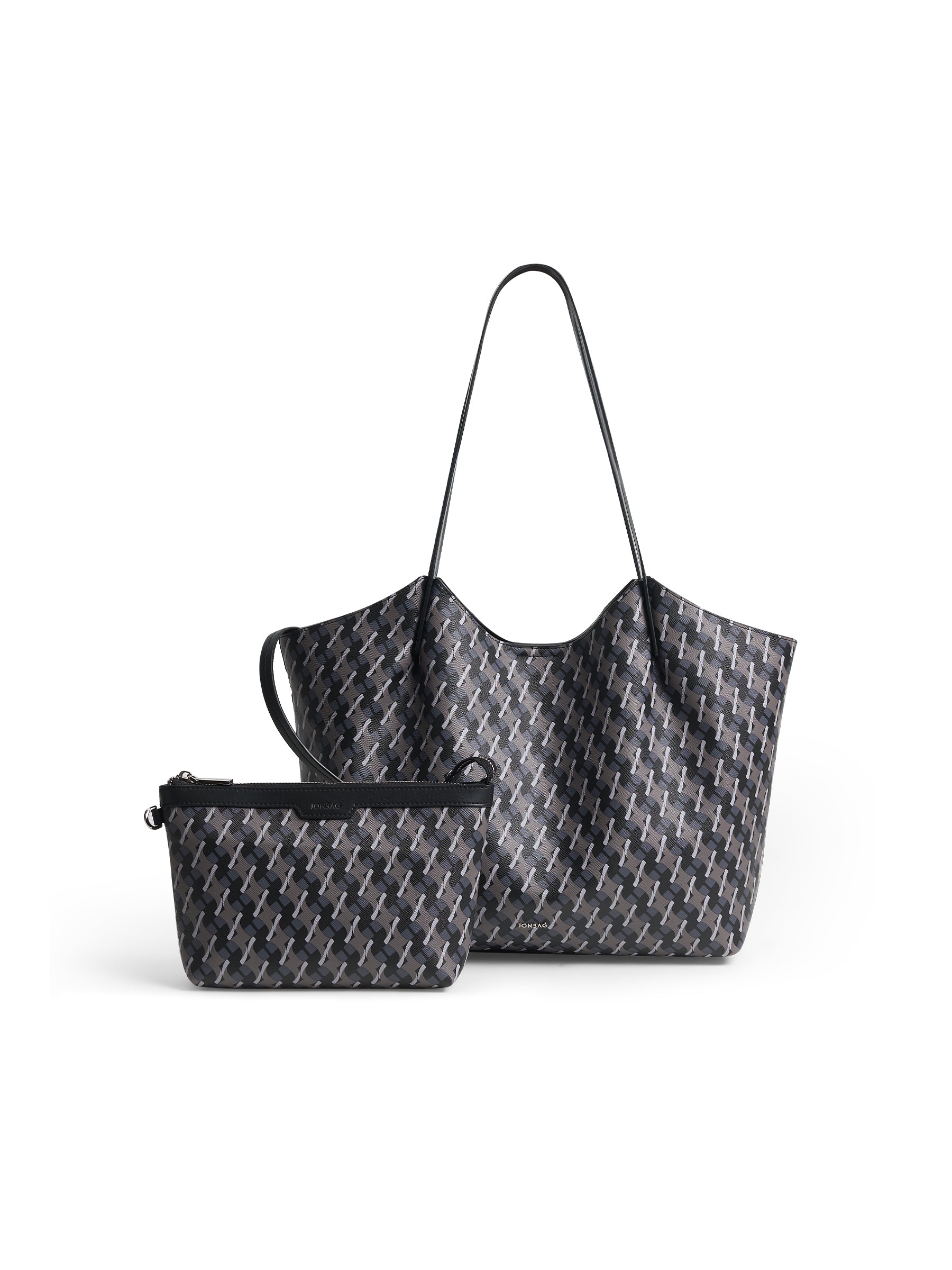 Geometric Monogram Tote Bag