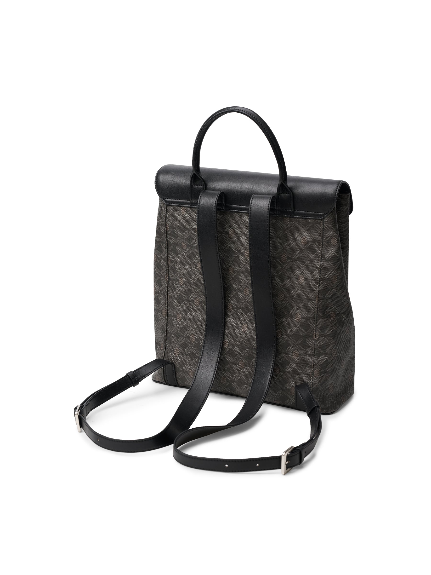 Geometric Monogram Backpack with Pin Buckle