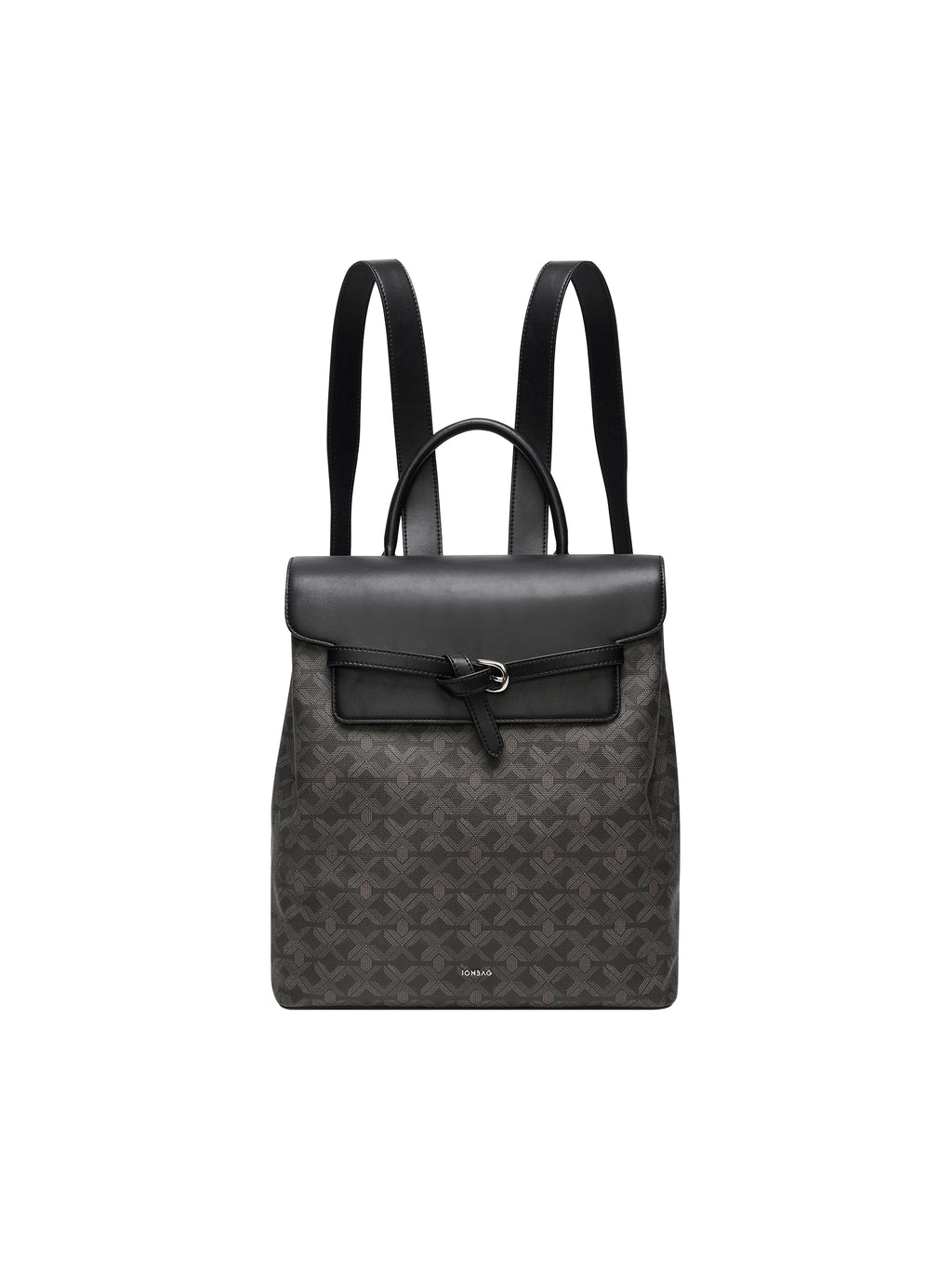 Geometric Monogram Backpack with Pin Buckle