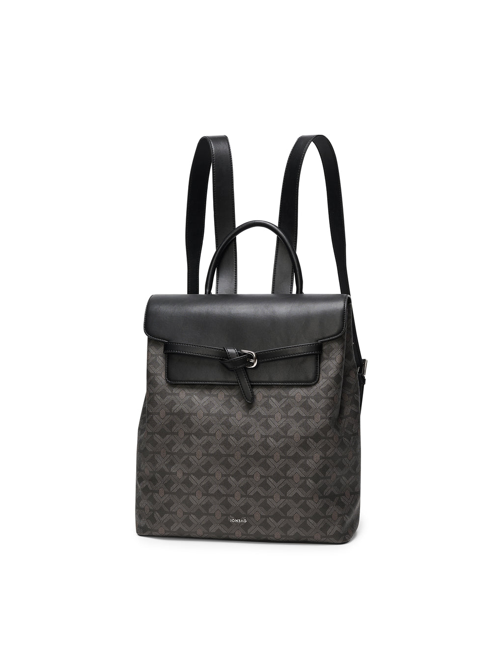 Geometric Monogram Backpack with Pin Buckle