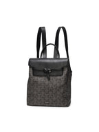 Geometric Monogram Backpack with Pin Buckle