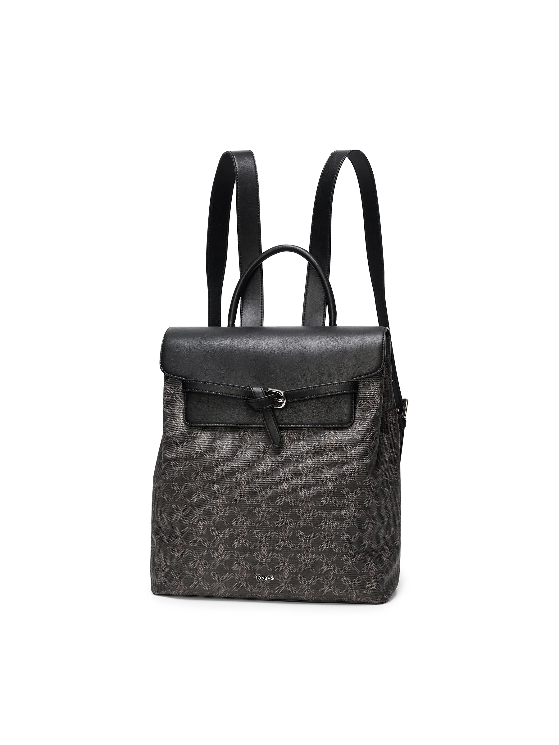 Geometric Monogram Backpack with Pin Buckle