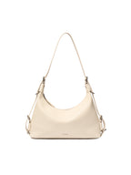 Leather Hobo Bag with Ring Buckle