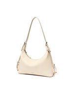 Leather Hobo Bag with Ring Buckle