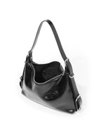 Leather Hobo Bag with Ring Buckle