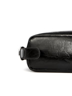 Leather Hobo Bag with Ring Buckle