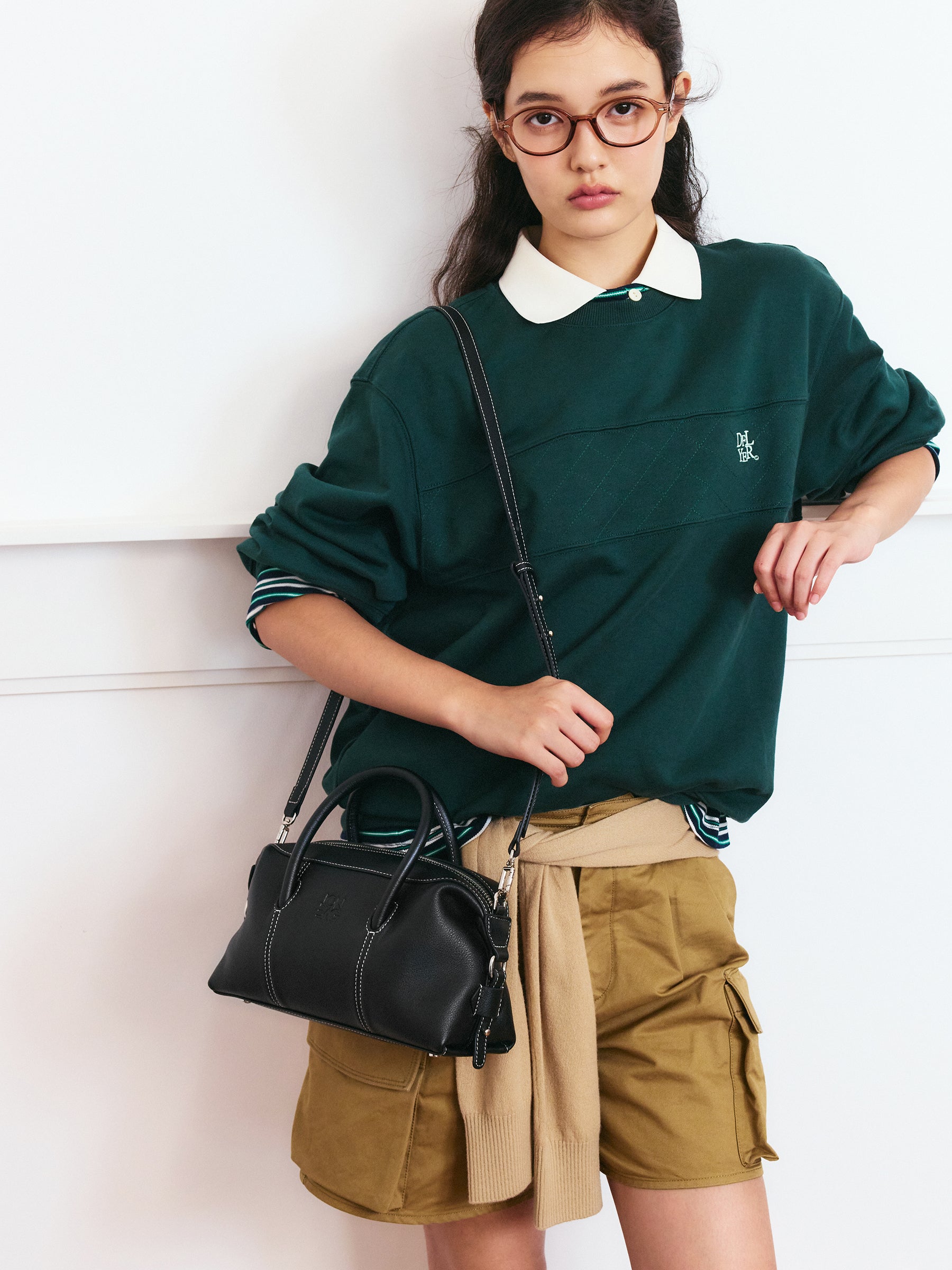 Vintage Genuine Leather Boston Bag