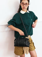 Vintage Genuine Leather Boston Bag