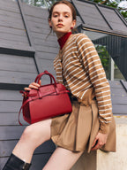 Large Genuine Leather Kelly Bag