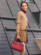 Large Genuine Leather Kelly Bag