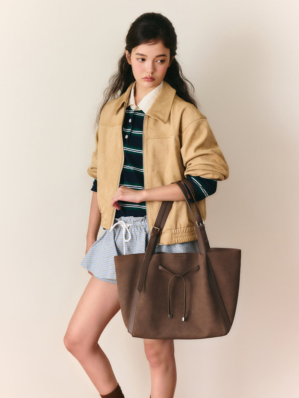 Commuter Tote Bag with Tie