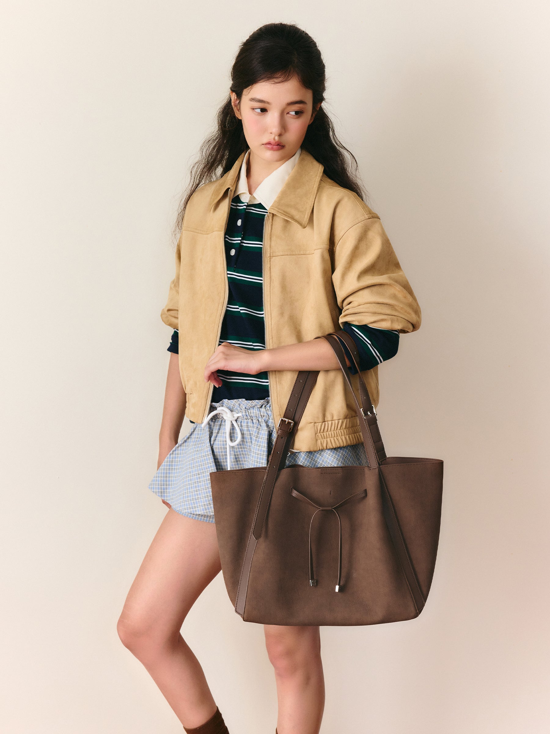 Commuter Tote Bag with Tie