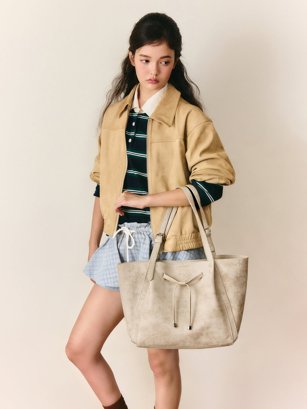 Commuter Tote Bag with Tie