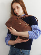 Retro Patchwork Boston Bag