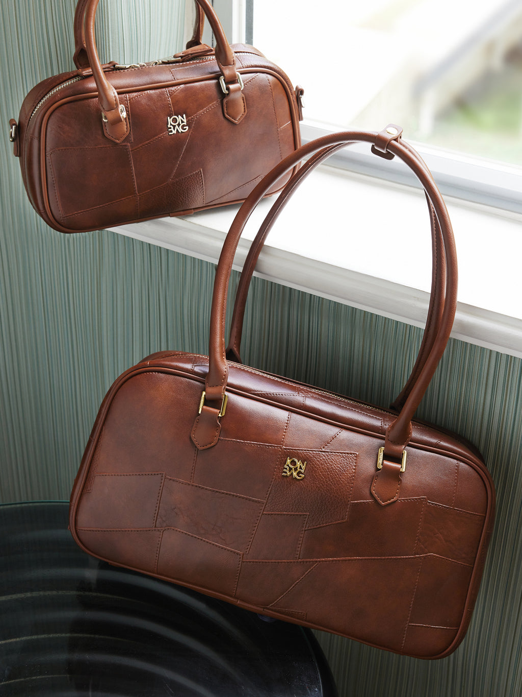 Retro Patchwork Boston Bag