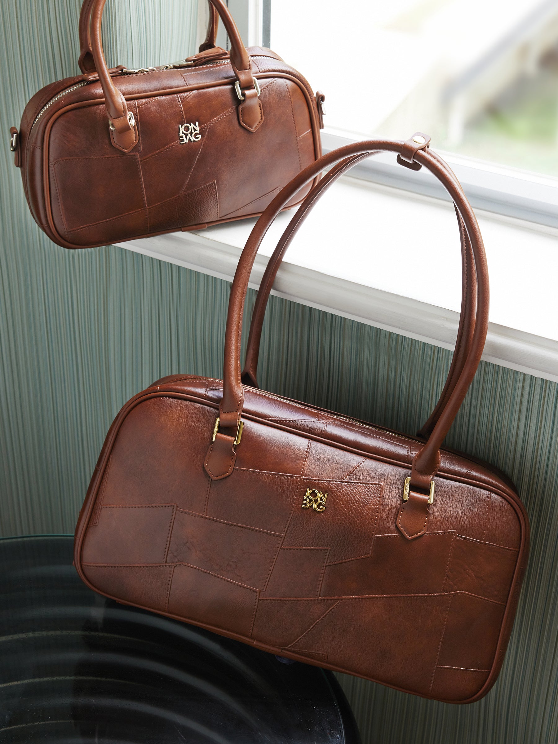 Retro Patchwork Boston Bag