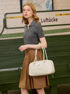 Retro Patchwork Boston Bag