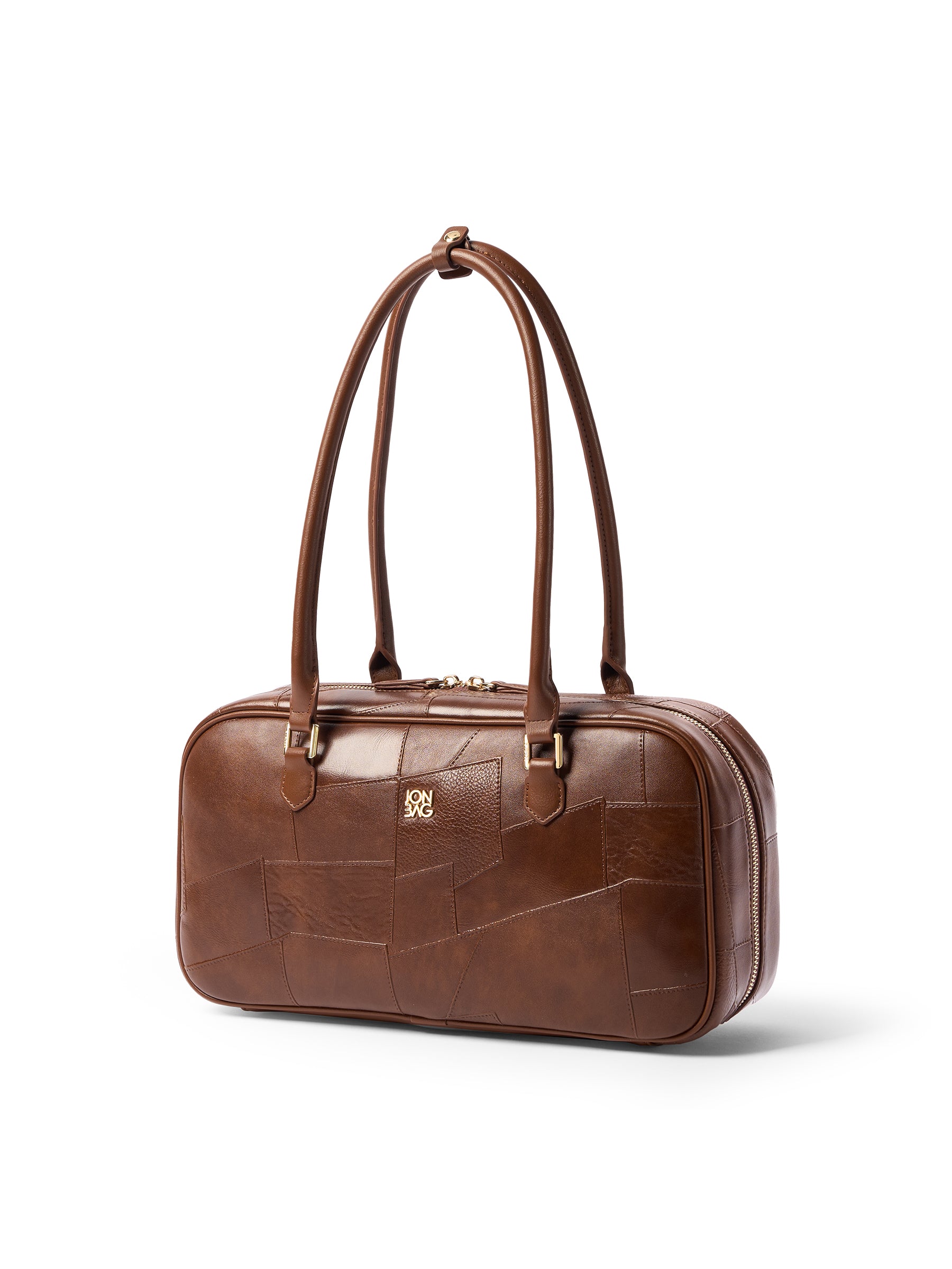 Retro Patchwork Boston Bag