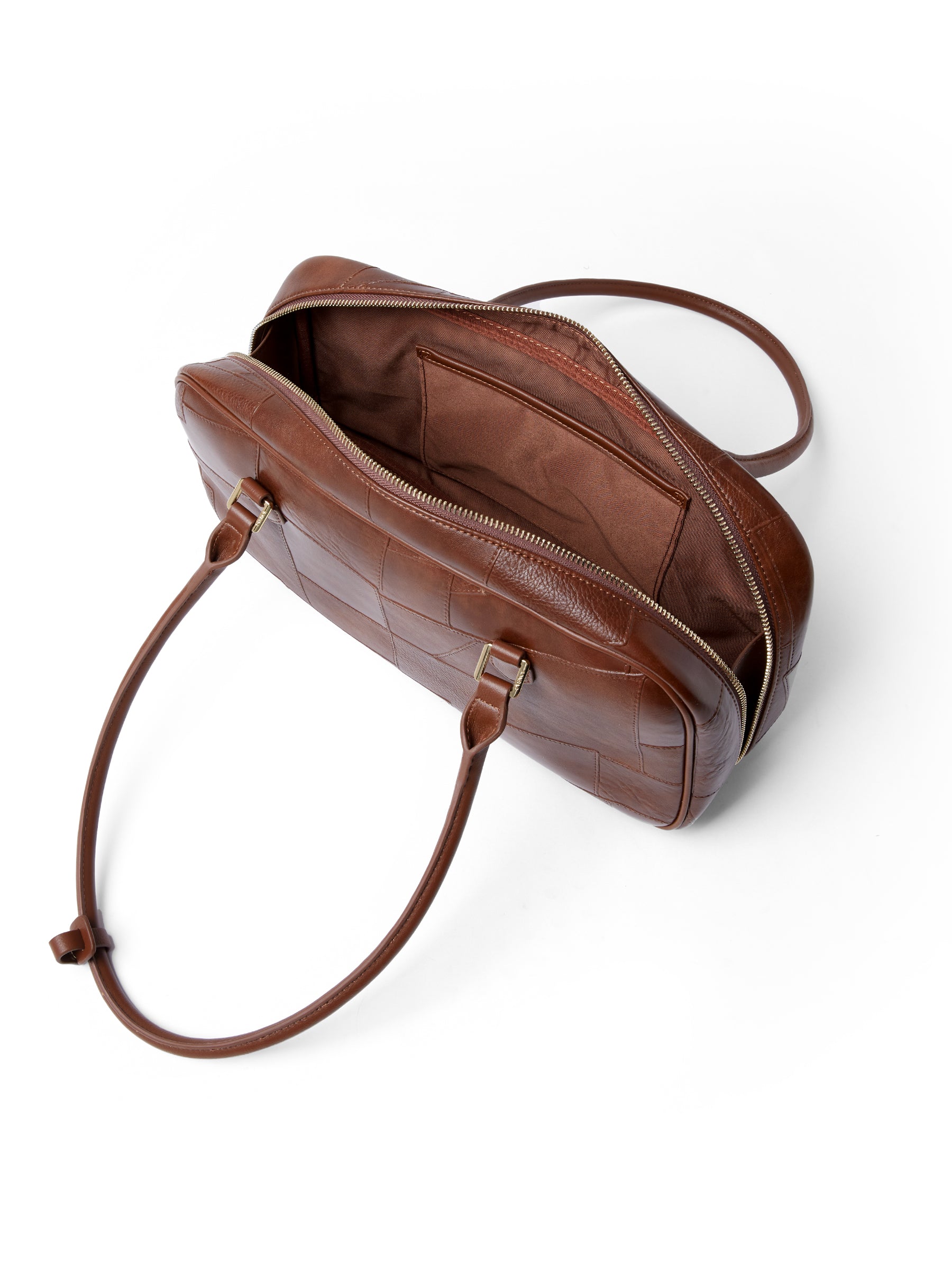 Retro Patchwork Boston Bag