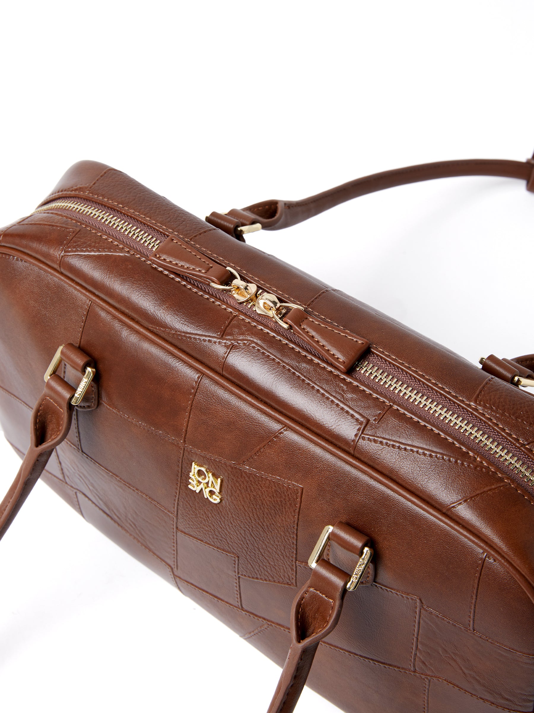 Retro Patchwork Boston Bag