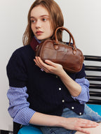 Small Vintage Patchwork Boston Bag